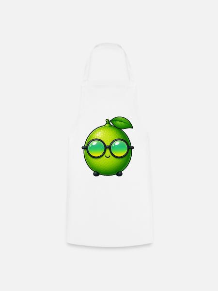 Limette Zitrone Cartoon Sommerdesign - Kochschürze - Weiß