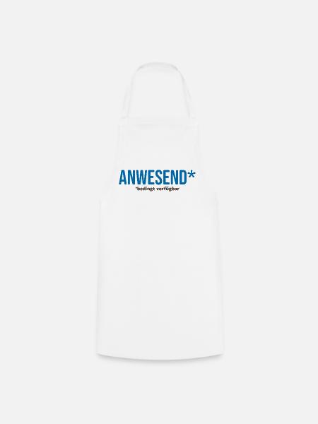 ANWESEND* – bedingt verfügbar - Kochschürze - Weiß