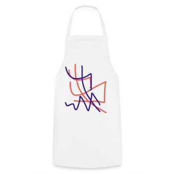 The most abstract work of art in the world - Cooking Apron - white - Front - AI Model Male 185 dark (185cm)