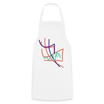 The Ultimate Abstract Art Gift - Cooking Apron - white - Front - AI Model Male 185 dark (185cm)