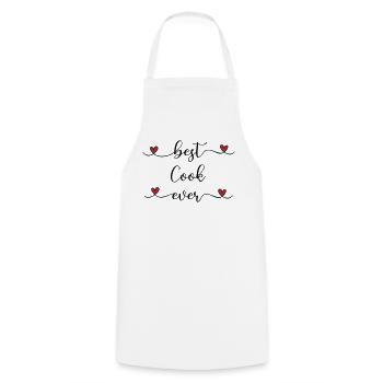 Meilleur cuisinier de tous les temps, Heart - Tablier de cuisine - blanc - Devant - AI Model Male 185 dark (185cm)