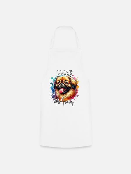 Pekinese Mama - Kochschürze - Weiß
