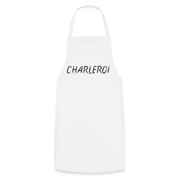 Charleroi Belgium - Brush Stroke City Black - Tablier de cuisine - blanc - Devant - AI Model Male 185 dark (185cm)