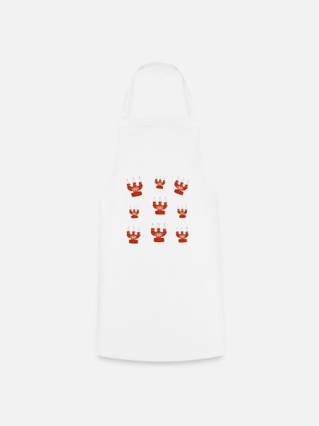 Skandinavischer Kerzenständer Print - Hygge-Stil - Kochschürze - Weiß