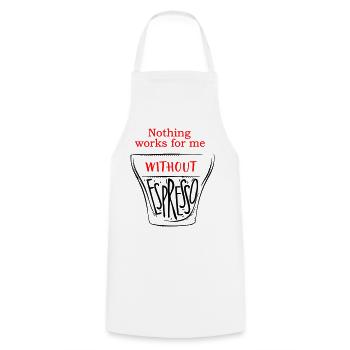 without Espresso - Cooking Apron - white - Front - AI Model Male 185 dark (185cm)