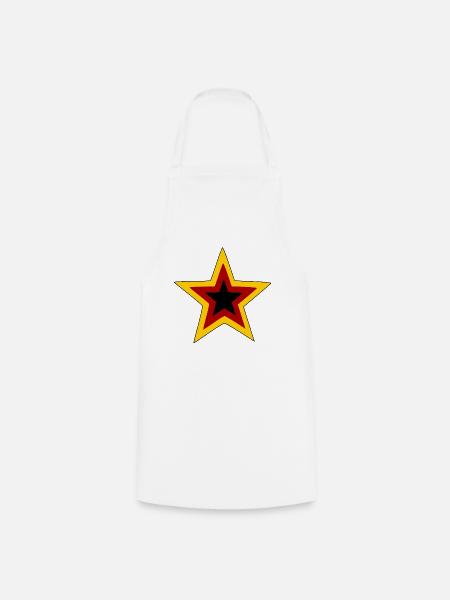 Deutschland Retro Sternlogo - Kochschürze - Weiß