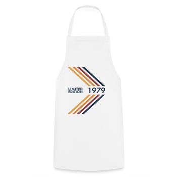 1979 Limited Edition Birthday Men's Women's - Cooking Apron - white - Front - AI Model Male 185 dark (185cm)