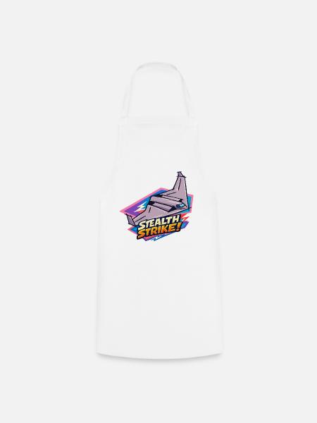 Stealth Strike Jet-Grafik - Kochschürze - Weiß
