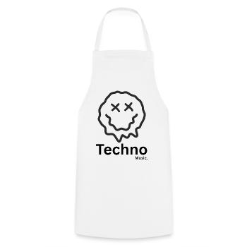 Techno - Cooking Apron - white - Front - AI Model Male 185 dark (185cm)