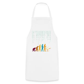 Programmers – Coding Developers & Computer Scientists - Cooking Apron - white - Front - AI Model Male 185 dark (185cm)