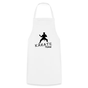Équipe de karaté - Tablier de cuisine - blanc - Devant - AI Model Male 185 dark (185cm)