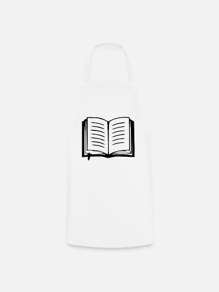Buch Bücher lesen Geschenk - Kochschürze - Weiß