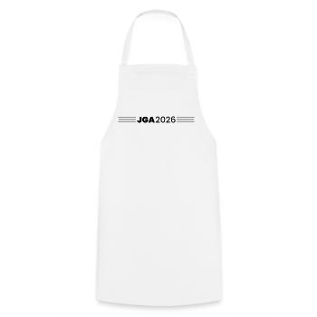 Jga 2026 Enterrement de vie de garçon - Tablier de cuisine - blanc - Devant - AI Model Male 185 dark (185cm)