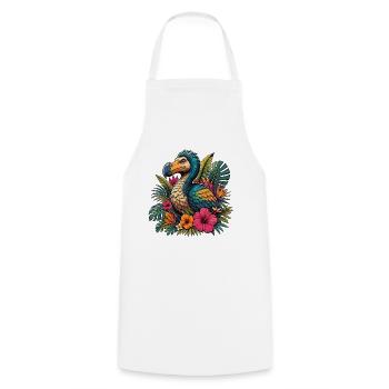 Magie tropicale colorée du perroquet - Tablier de cuisine - blanc - Devant - AI Model Male 185 dark (185cm)