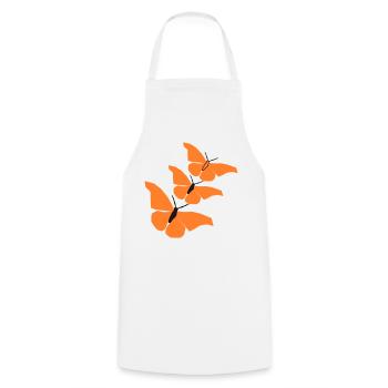 3_schmetterlinge_22 - Tablier de cuisine - blanc - Devant - AI Model Male 185 dark (185cm)