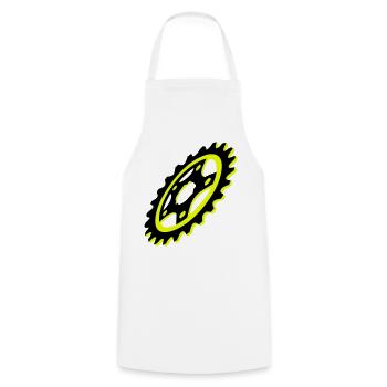 Graphique de plateau de vélo - Tablier de cuisine - blanc - Devant - AI Model Male 185 dark (185cm)