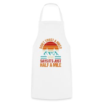 Hiking Mountain Trail Backpacking Outdoors Poaching - Cooking Apron - white - Front - AI Model Male 185 dark (185cm)