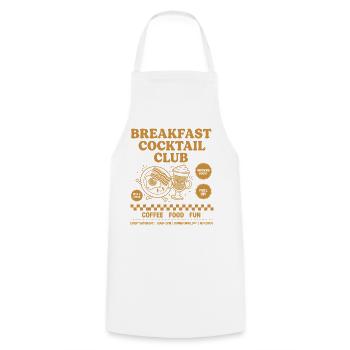 Breakfast Cocktail Club Funny Brunch Coffee Food - Cooking Apron - white - Front - AI Model Male 185 dark (185cm)