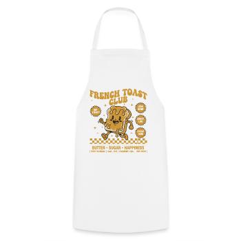 Breakfast Funny Brunch Coffee Pancake - Cooking Apron - white - Front - AI Model Male 185 dark (185cm)