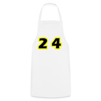 24 Symbole numérique - Tablier de cuisine - blanc - Devant - AI Model Male 185 dark (185cm)