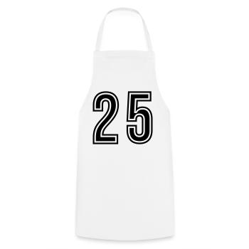 25 Symbole numérique - Tablier de cuisine - blanc - Devant - AI Model Male 185 dark (185cm)