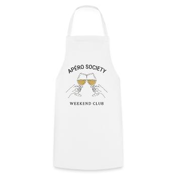 Wine T-Shirt | Apéro Society Gift Idea - Cooking Apron - white - Front - AI Model Male 185 dark (185cm)
