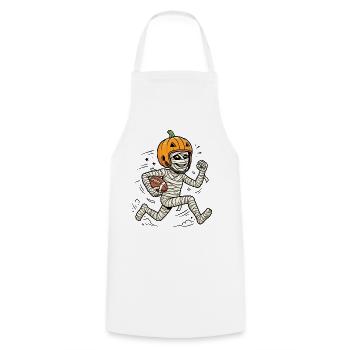 Halloween, America Football, Mummy - Cooking Apron - white - Front - AI Model Male 185 dark (185cm)