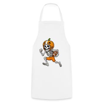 Halloween, America Football, Skeleton - Cooking Apron - white - Front - AI Model Male 185 dark (185cm)