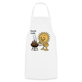 Soleil Barbecue Urbain - Tablier de cuisine - blanc - Devant - AI Model Male 185 dark (185cm)