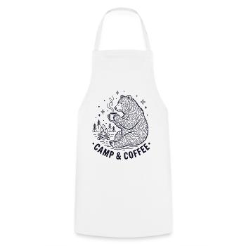Hiking - Outdoor Adventure - Camp and Coffee - Cooking Apron - white - Front - AI Model Male 185 dark (185cm)