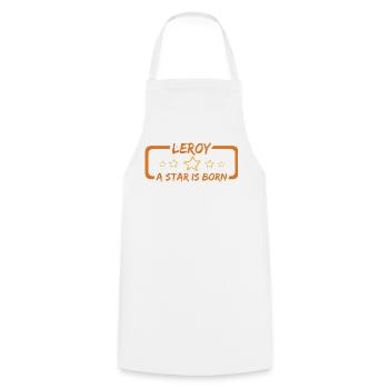 Leroy en cadeau - Tablier de cuisine - blanc - Devant - AI Model Male 185 dark (185cm)