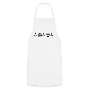 Syrie Football Heartbeat Syrie - Tablier de cuisine - blanc - Devant - AI Model Male 185 dark (185cm)
