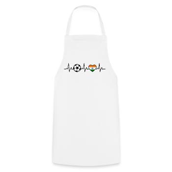 Football Inde Heartbeat Inde - Tablier de cuisine - blanc - Devant - AI Model Male 185 dark (185cm)