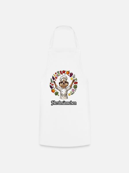 Herdmännchen Koch Gastronomie Beikoch Lustig - Kochschürze - Weiß