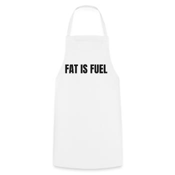 FAT IS FUEL | Carnivore T-Shirt High Fat Lifestyle - Cooking Apron - white - Front - AI Model Male 185 dark (185cm)