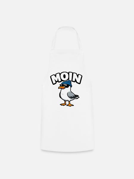 Moin Möwe - Kochschürze - Weiß