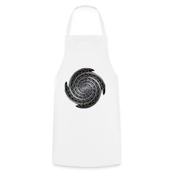 Spirale tourbillonnante de couleur - Tablier de cuisine - blanc - Devant - AI Model Male 185 dark (185cm)