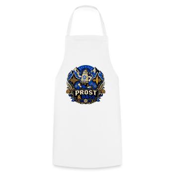 Chope de bière avec casque – Festival de musique - Tablier de cuisine - blanc - Devant - AI Model Male 185 dark (185cm)
