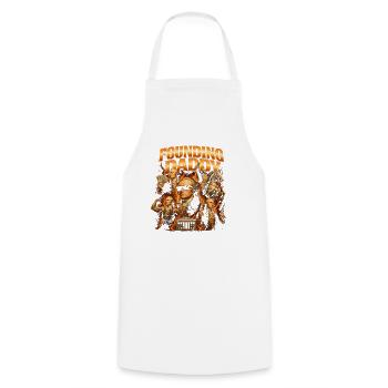 Founding Father Alexander Hamilton, July 4 - Cooking Apron - white - Front - AI Model Male 185 dark (185cm)
