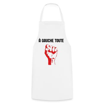 à Gauche Toute  humour politique élection 2027 LFI - Tablier de cuisine - blanc - Devant - AI Model Male 185 dark (185cm)