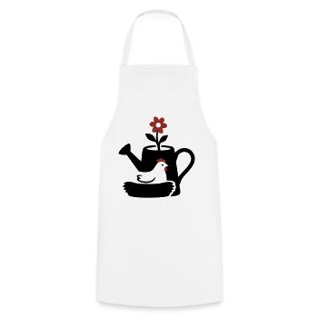 Graphique graphique de nid de poulet en arrosoir - Tablier de cuisine - blanc - Devant - AI Model Male 185 dark (185cm)