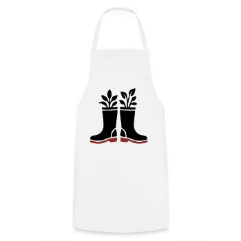 Icône des plantes bottes en caoutchouc - Tablier de cuisine - blanc - Devant - AI Model Male 185 dark (185cm)