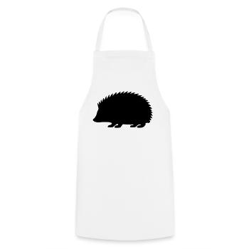 Silhouette du hérisson - Tablier de cuisine - blanc - Devant - AI Model Male 185 dark (185cm)