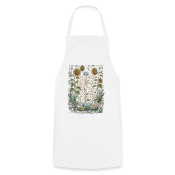 La gentillesse fait pousser les fleurs les plus fraîches - Tablier de cuisine - blanc - Devant - AI Model Male 185 dark (185cm)