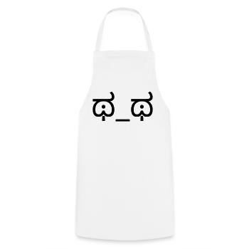 Émoticône Pleurant ಥ_ಥ Larmes Kaomoji - Tablier de cuisine - blanc - Devant - AI Model Male 185 dark (185cm)