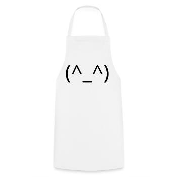 Joyeux Classique du Sourire des Émoticônes (^_^) - Tablier de cuisine - blanc - Devant - AI Model Male 185 dark (185cm)