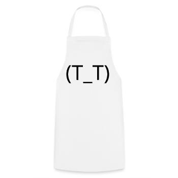 Larmes d’anime émoticônes (T_T) en pleurs - Tablier de cuisine - blanc - Devant - AI Model Male 185 dark (185cm)