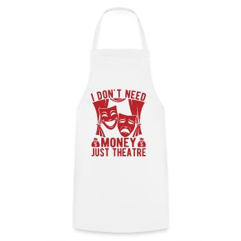 Théâtre musical : pas besoin d’argent, juste une idée cadeau - Tablier de cuisine - blanc - Devant - AI Model Male 185 dark (185cm)