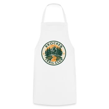 Brocken Trail Club | Resin Vintage Badge - Cooking Apron - white - Front - AI Model Male 185 dark (185cm)