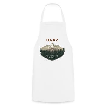 Harz Wilderness Co. | Vintage Mountain - Cooking Apron - white - Front - AI Model Male 185 dark (185cm)